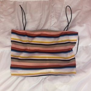 multicolored crop top, size medium